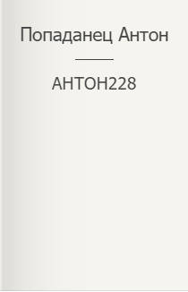 Обложка книги Попаданец Антон
